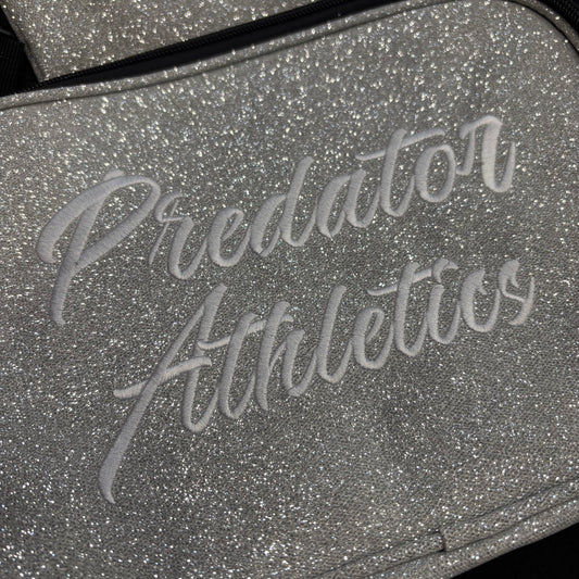 Silver Sparkly Predators Embroided backpack