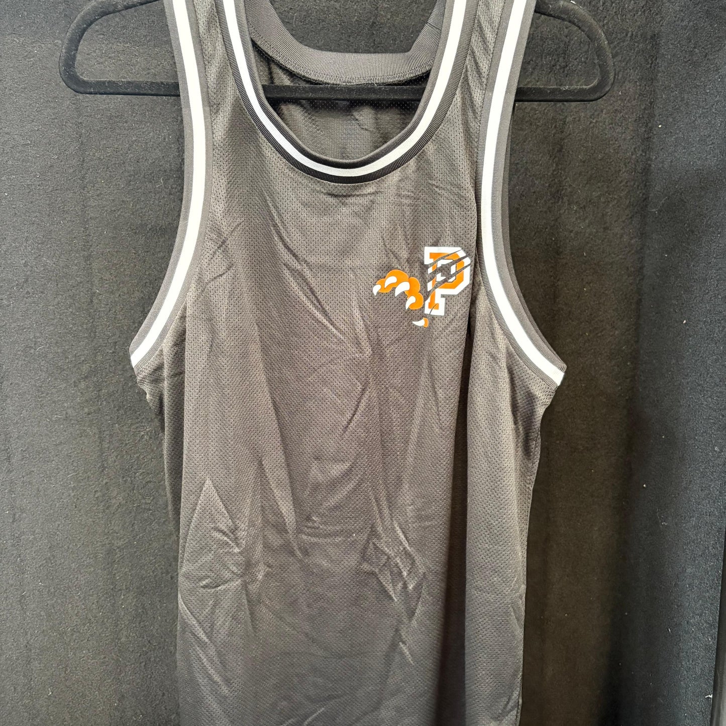 Black logo baseball vest