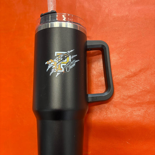 Insulated cup with straw