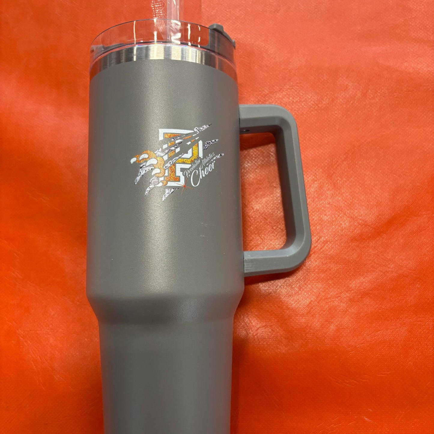 Insulated cup with straw