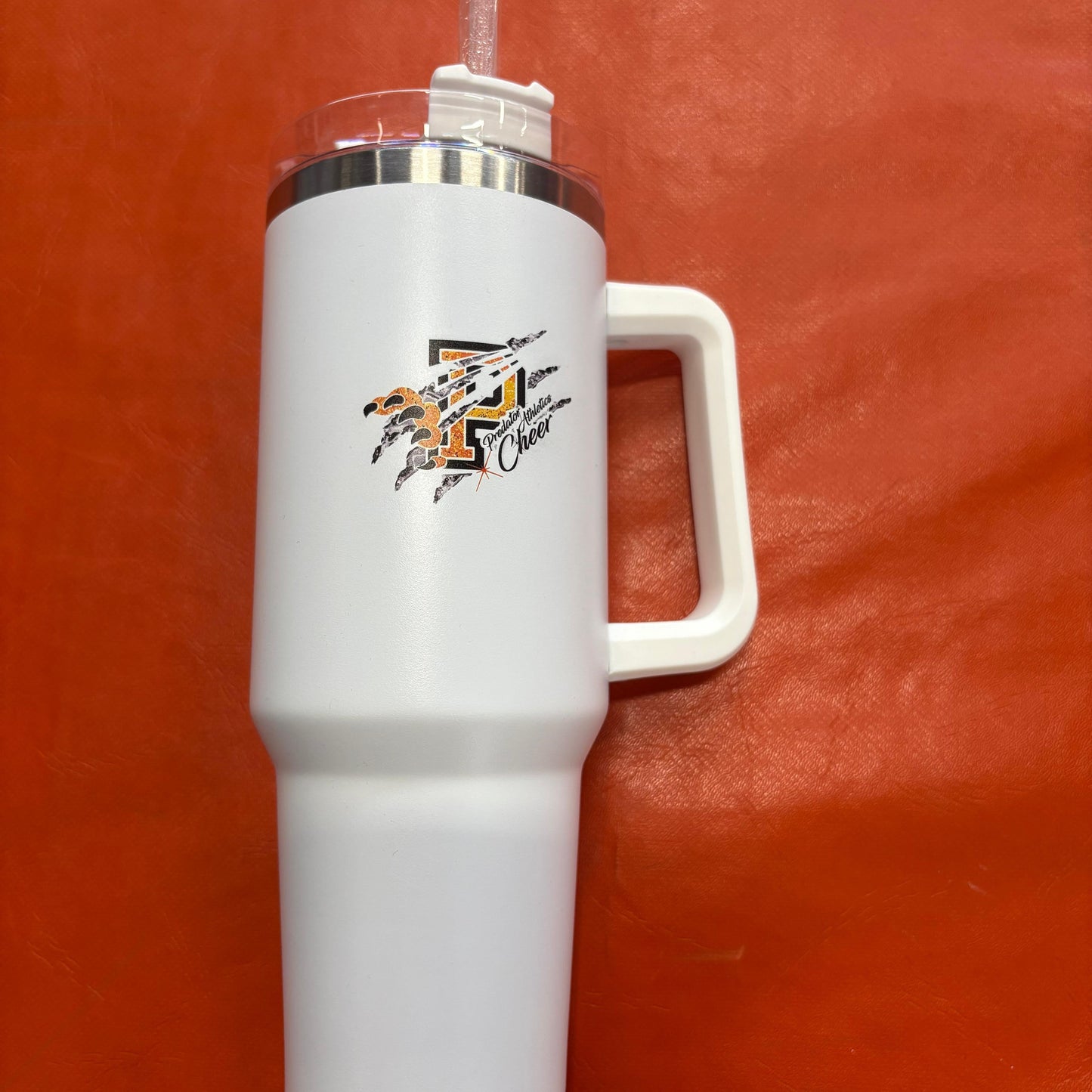 Insulated cup with straw
